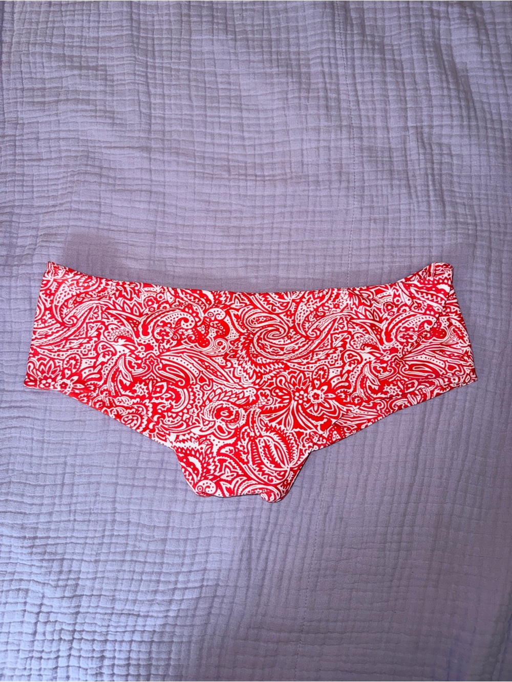 Red Paisley Hipster Bikini Bottom - Women Swim